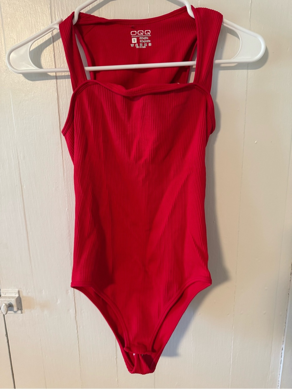 Women’s Ribbed Red Shapewear Bodysuit